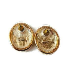Roman Jewelry - Tigers Eye Gold Tone Women's Stud Earrings Roman Jewelry - Tigers Eye Gold Tone Women's Stud Earrings